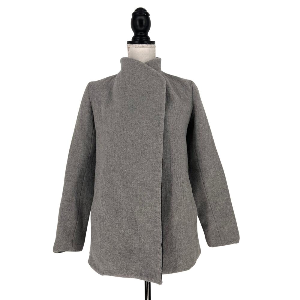 Theory Naomo Virgin Wool-Blend Jacket in Charcoal Light Heather - Picture 3 of 15
